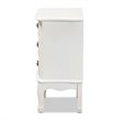 Baxton Studio Gabrielle White-Finished 3-Drawer Wood End Table