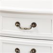 Baxton Studio Gabrielle White-Finished 3-Drawer Wood End Table