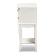 Baxton Studio Gabrielle White-Finished 2-Drawer Wood End Table