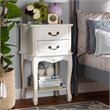 Baxton Studio Gabrielle White-Finished 2-Drawer Wood End Table
