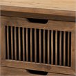 Baxton Studio Clement Oak Finished 2-Drawer Wood Spindle End Table