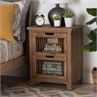 Baxton Studio Clement Oak Finished 2-Drawer Wood Spindle End Table
