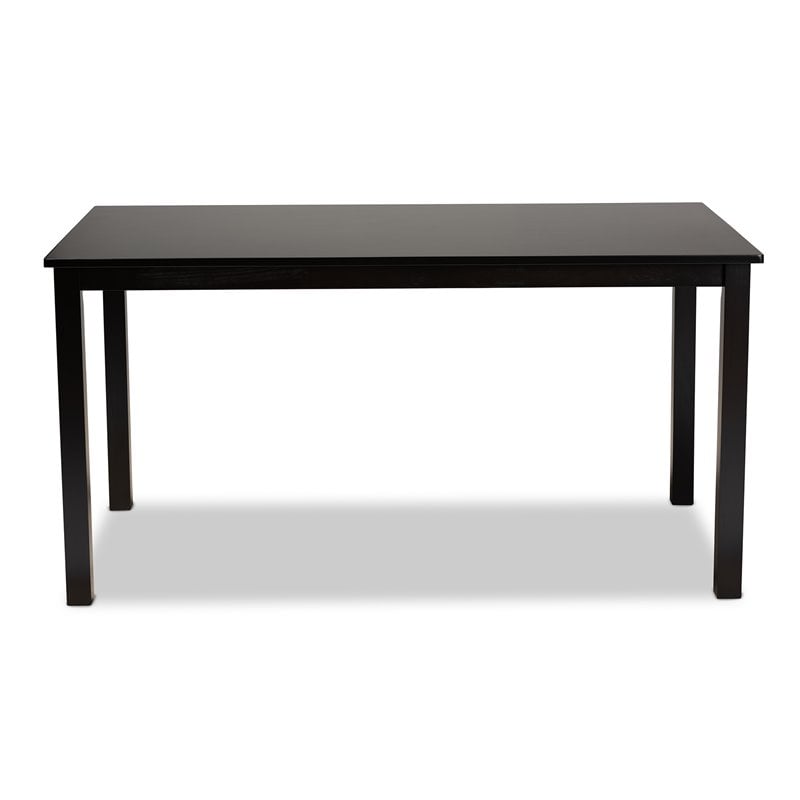 Baxton Studio Eveline Espresso Finished Rectangular Wood Dining Table