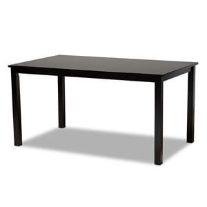 Baxton Studio Eveline Espresso Finished Rectangular Wood Dining Table