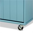 Baxton Studio Liona Sky Blue Finished Wood Kitchen Storage Cart