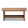 Baxton Studio Reese Walnut Brown Finished Rectangular Wood Coffee Table