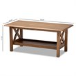 Baxton Studio Reese Walnut Brown Finished Rectangular Wood Coffee Table