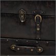 Baxton Studio Callum Dark Brown Faux Leather Upholstered Storage Trunk Ottoman
