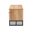 Baxton Studio Reid Industrial Wood Metal 2-Drawer TV Stand in Black and Oak