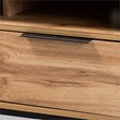 Baxton Studio Reid Industrial Wood Metal 2-Drawer TV Stand in Black and Oak