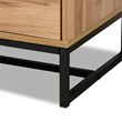 Baxton Studio Reid Industrial Wood Metal 2-Drawer TV Stand in Black and Oak