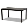 Baxton Studio Lenoir Sand Upholstered Espresso Wood 7-Piece Dining Set