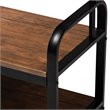 Baxton Studio Aislin Distressed Wood and Black Metal Finished Entryway Hall Tree