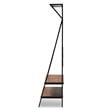 Baxton Studio Laima Distressed Wood Black Metal Finished Entryway Coat Hanger