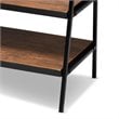 Baxton Studio Laima Distressed Wood Black Metal Finished Entryway Coat Hanger