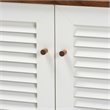 Baxton Studio Coolidge Walnut Finished 8-Shelf Wood Shoe Cabinet