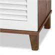Baxton Studio Coolidge Walnut Finished 8-Shelf Wood Shoe Cabinet