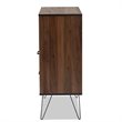 Baxton Studio Charis Two-Tone Walnut and Black Finished Wood 1-Drawer Bookcase