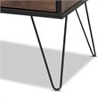 Baxton Studio Charis Two-Tone Walnut and Black Finished Wood 1-Drawer Bookcase