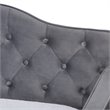 Baxton Studio Freda Twin Size Gray Velvet Button Tufted Daybed with Trundle