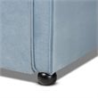 Baxton Studio Freda Twin Size Light Blue Velvet Tufted Daybed with Trundle