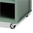 Baxton Studio Dorthy Two-tone Dark Green and Natural Wood Kitchen Cart