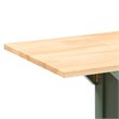 Baxton Studio Dorthy Two-tone Dark Green and Natural Wood Kitchen Cart