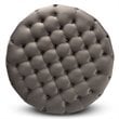Baxton Studio Sasha Gray Velvet Upholstered Gold Finished Cocktail Ottoman