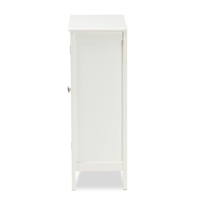 Baxton Studio Thelma White Finished 2-door Wood Multipurpose Storage Cabinet