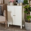Baxton Studio Thelma White Finished 2-door Wood Multipurpose Storage Cabinet