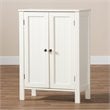 Baxton Studio Thelma White Finished 2-door Wood Multipurpose Storage Cabinet