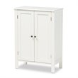 Baxton Studio Thelma White Finished 2-door Wood Multipurpose Storage Cabinet