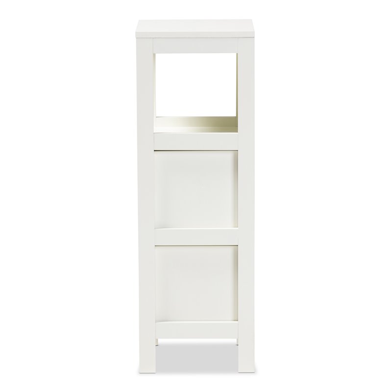 Baxton Studio Reuben White Finished 2-Drawer Wood Storage Cabinet