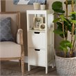 Baxton Studio Reuben White Finished 2-Drawer Wood Storage Cabinet
