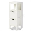Baxton Studio Reuben White Finished 2-Drawer Wood Storage Cabinet