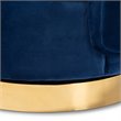 Baxton Studio Saffi Royal Blue Velvet Gold Finished Swivel Accent Chair