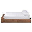 Baxton Studio Arthur Full Size Ash Walnut Brown Finished Wood Platform Bed