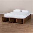 Baxton Studio Arthur Full Size Ash Walnut Brown Finished Wood Platform Bed
