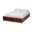 Baxton Studio Arthur Full Size Ash Walnut Brown Finished Wood Platform Bed