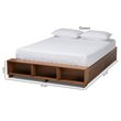 Baxton Studio Arthur Queen Size Ash Walnut  Brown Finished Wood Platform Bed