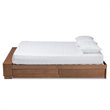 Baxton Studio Arthur Queen Size Ash Walnut  Brown Finished Wood Platform Bed