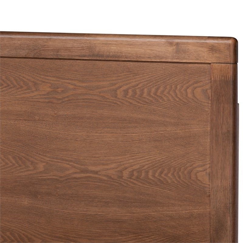 Baxton Studio Eloise Full Size Light Gray Upholstered Wood Platform Bed