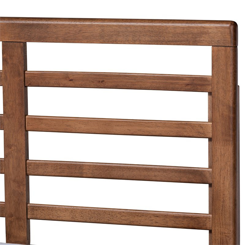 Baxton Studio Luciana Full Size Light Gray Upholstered Wood Platform Bed