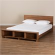 Baxton Studio Regina Ash Walnut Brown Finished Wood Full Size Wood Storage Bed