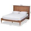 Baxton Studio Danielle Ash Walnut Finished Wood Queen Size Platform Storage Bed