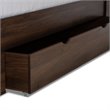 Baxton Studio Tristan Queen Size Walnut Wood 1-Drawer Wood Platform Storage Bed