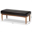 Baxton Studio Arvid Dark Brown Faux Leather Upholstered Wood Dining Bench