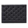 Baxton Studio Lindsey Charcoal Linen Upholstered Graywashed Cocktail Ottoman