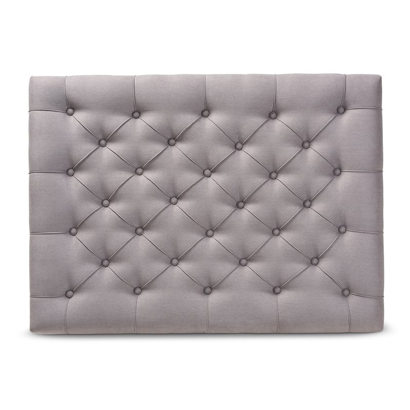 Baxton Studio Lindsey Gray Linen Upholstered Graywashed Wood Cocktail Ottoman
