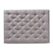 Baxton Studio Lindsey Gray Linen Upholstered Graywashed Wood Cocktail Ottoman
